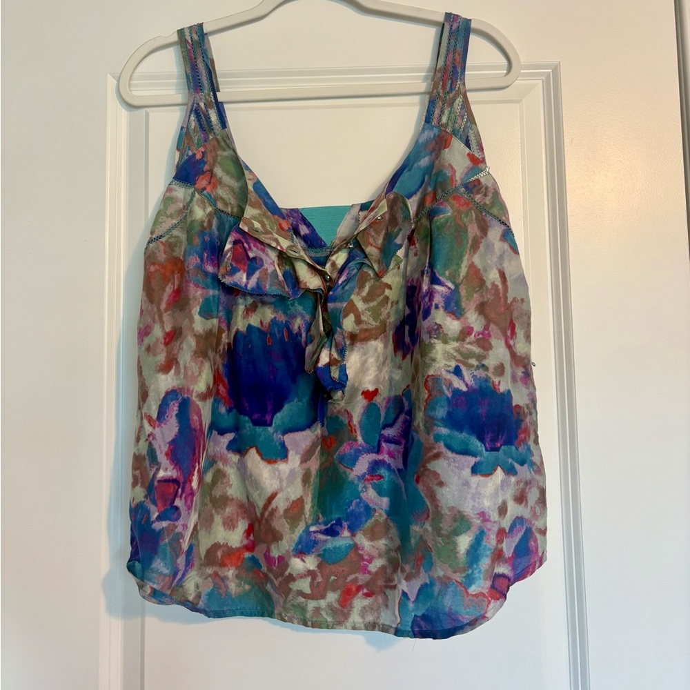 EUC Anthropologie Watercolor Tank Top Size 4